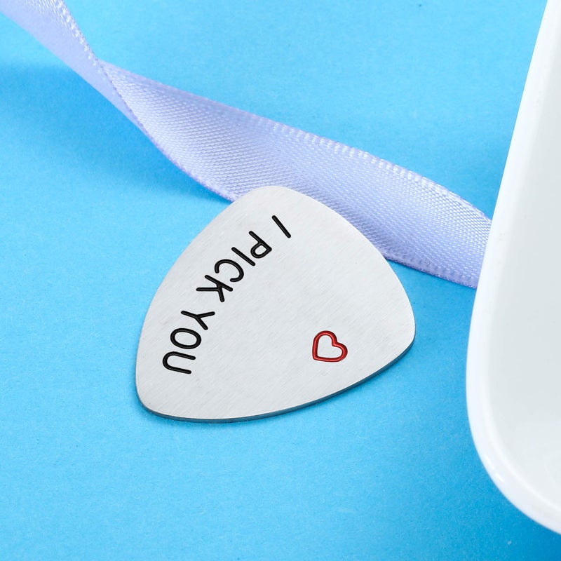 Nimteve Husband Boyfriend Gifts Guitar Picks Gifts for Musician Husband Boyfriend Dad, Valentine's Day Gift for Him, Wedding Anniversary Present for Men (I Pick You) - Image 3